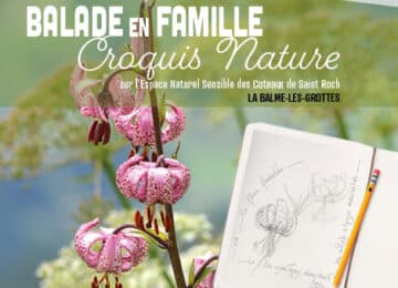 Balade en famille, animation croquis nature sur l'ENS des Coteaux de Saint Roch